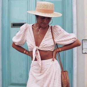 LPA Gingham Skirt set